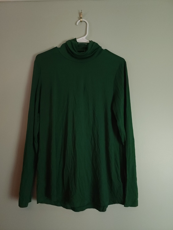 Maison Jules Tops - Maison Jules Deep Green Long Sleeve Turtleneck Top